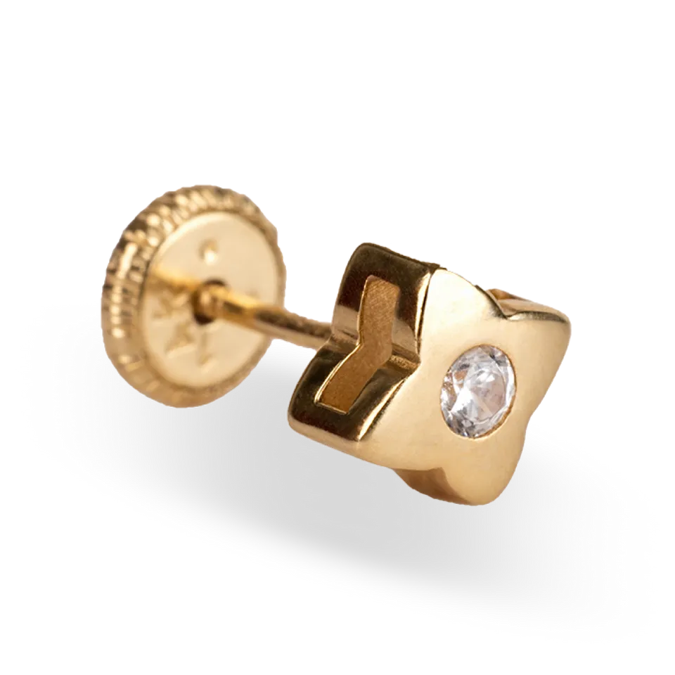 Gold Star Stud Earrings