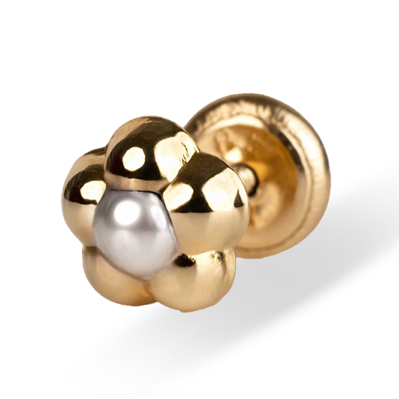 Gold Pearl Cluster Stud Earrings