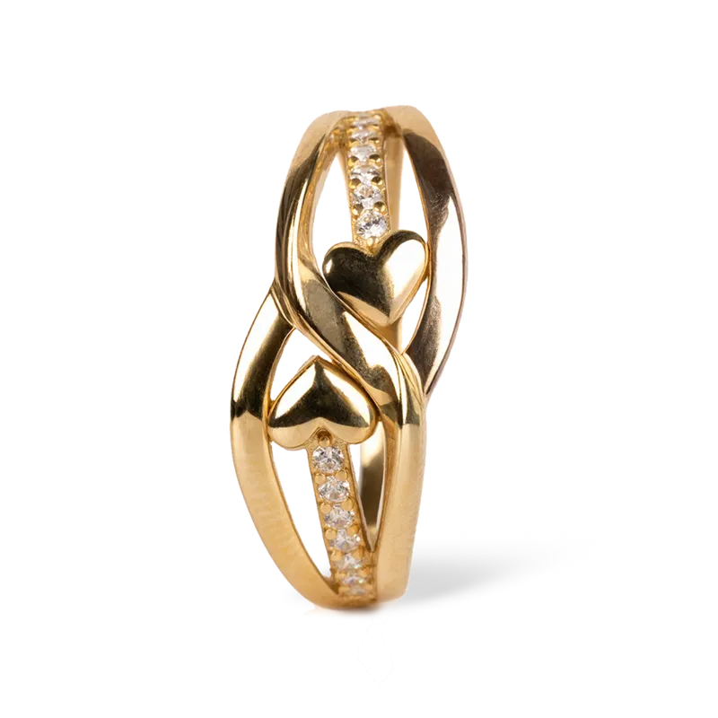 Intertwined Hearts Ring