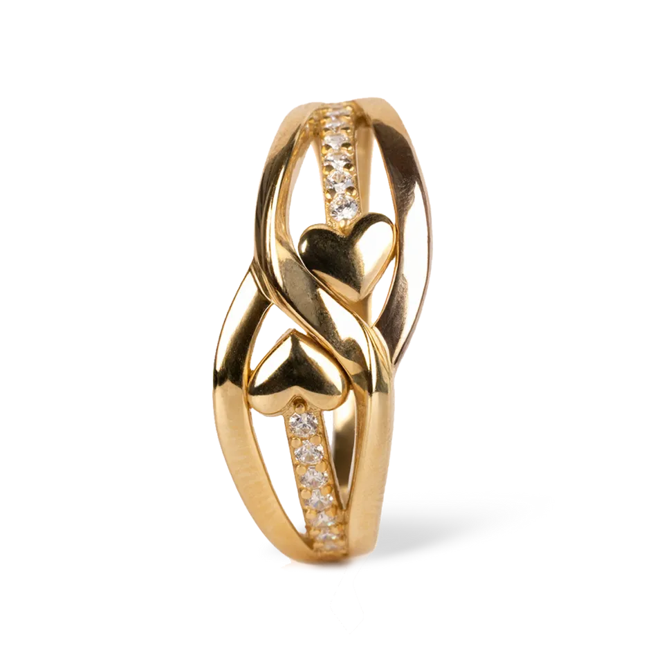 Intertwined Hearts Ring