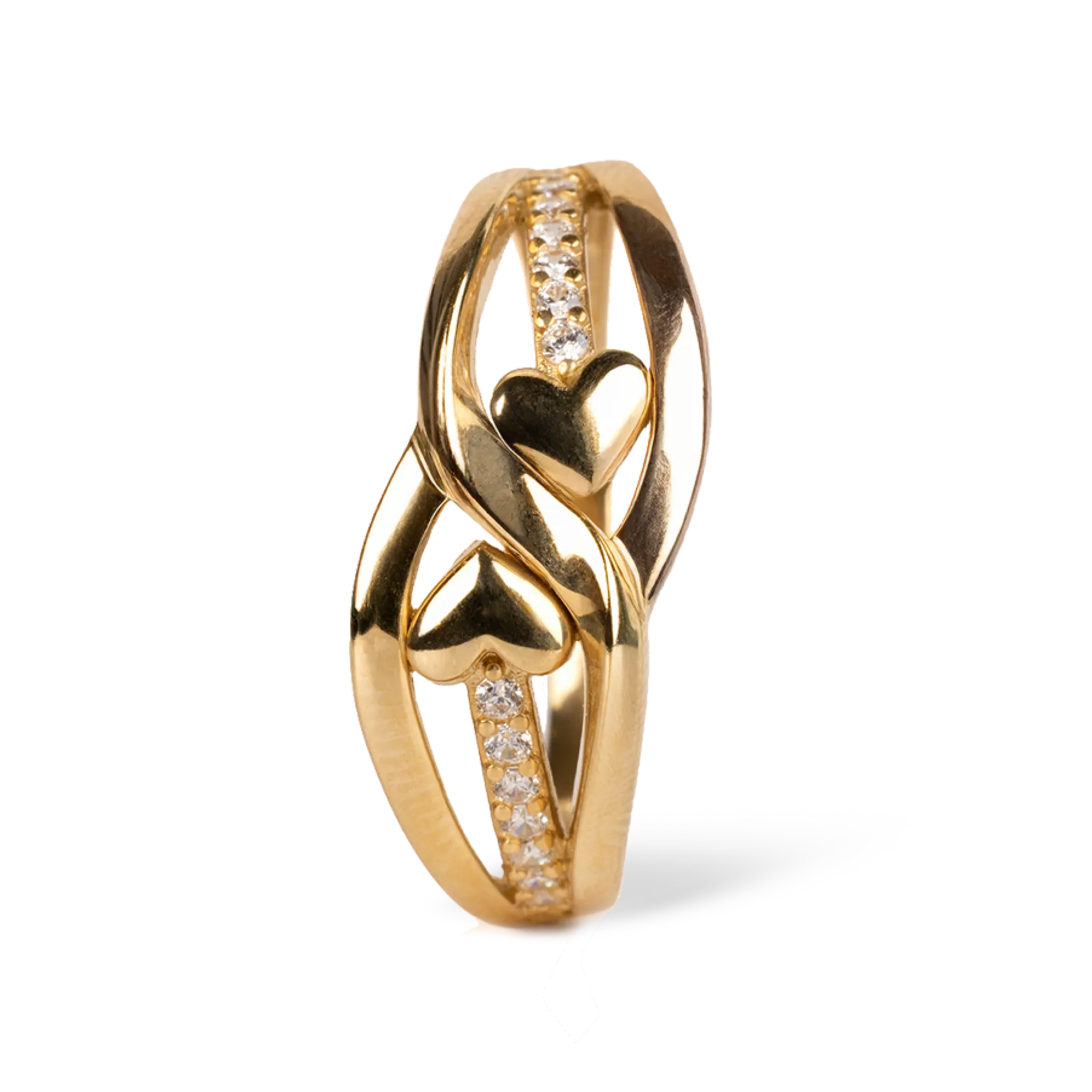 Intertwined Hearts Ring