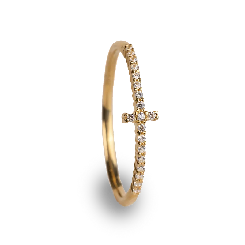 DAINTY CROSS RING