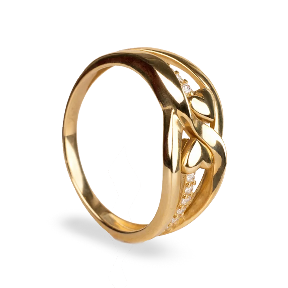 Intertwined Hearts Ring
