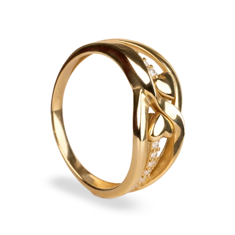 Intertwined Hearts Ring