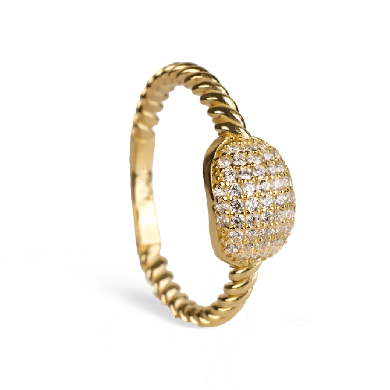 Twist Pave Ring