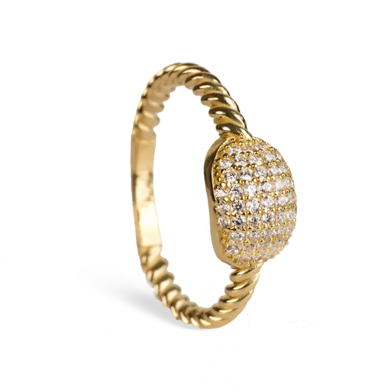Twist Pave Ring