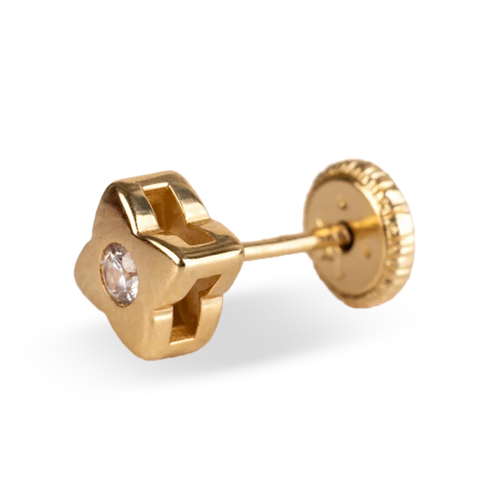 Gold Star Stud Earrings