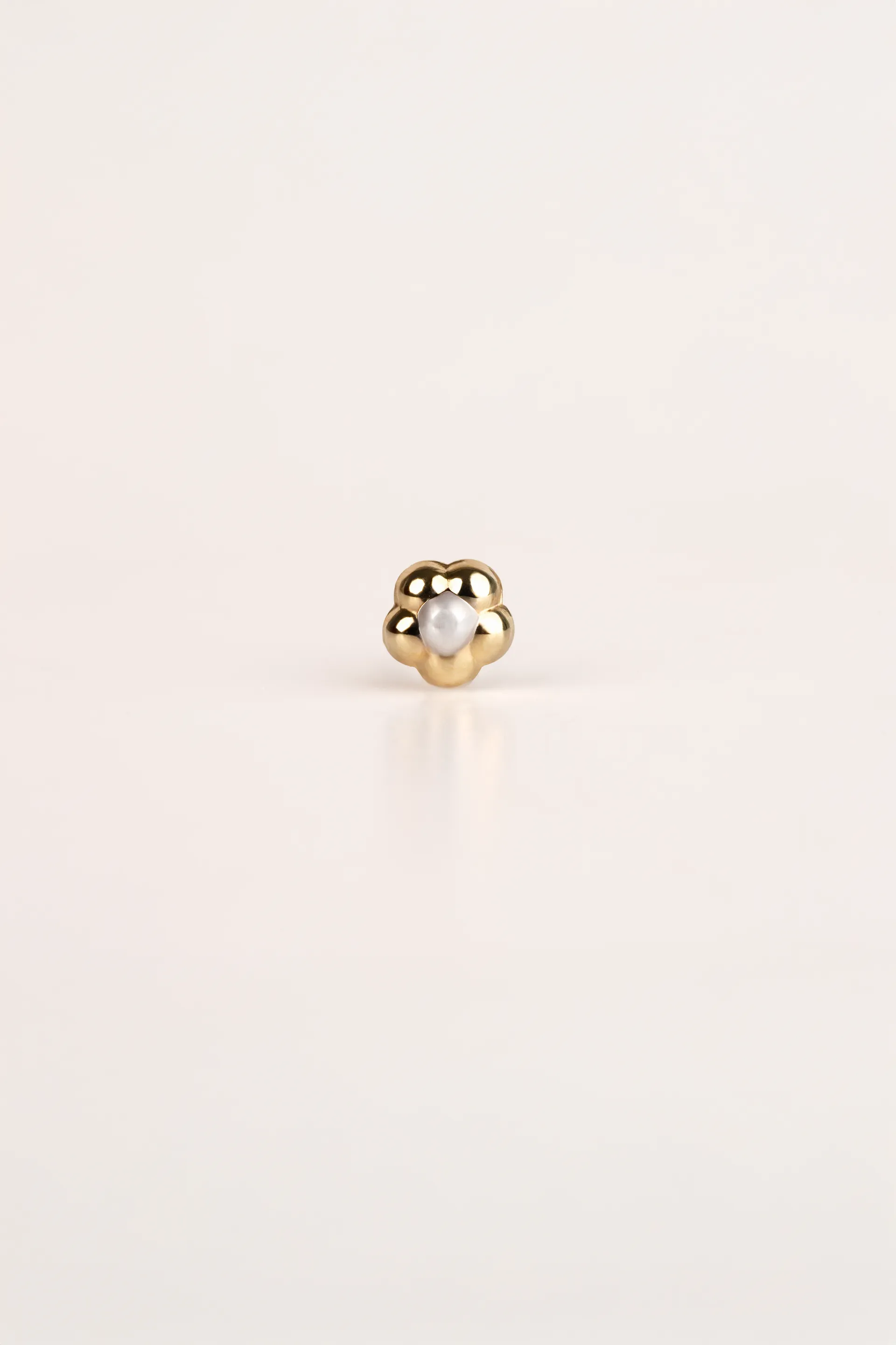 Gold Pearl Cluster Stud Earrings
