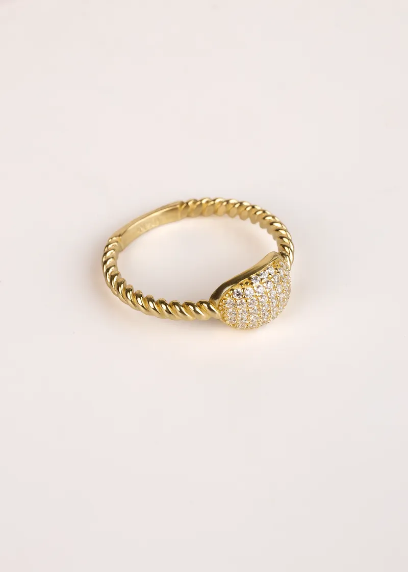 Twist Pave Ring