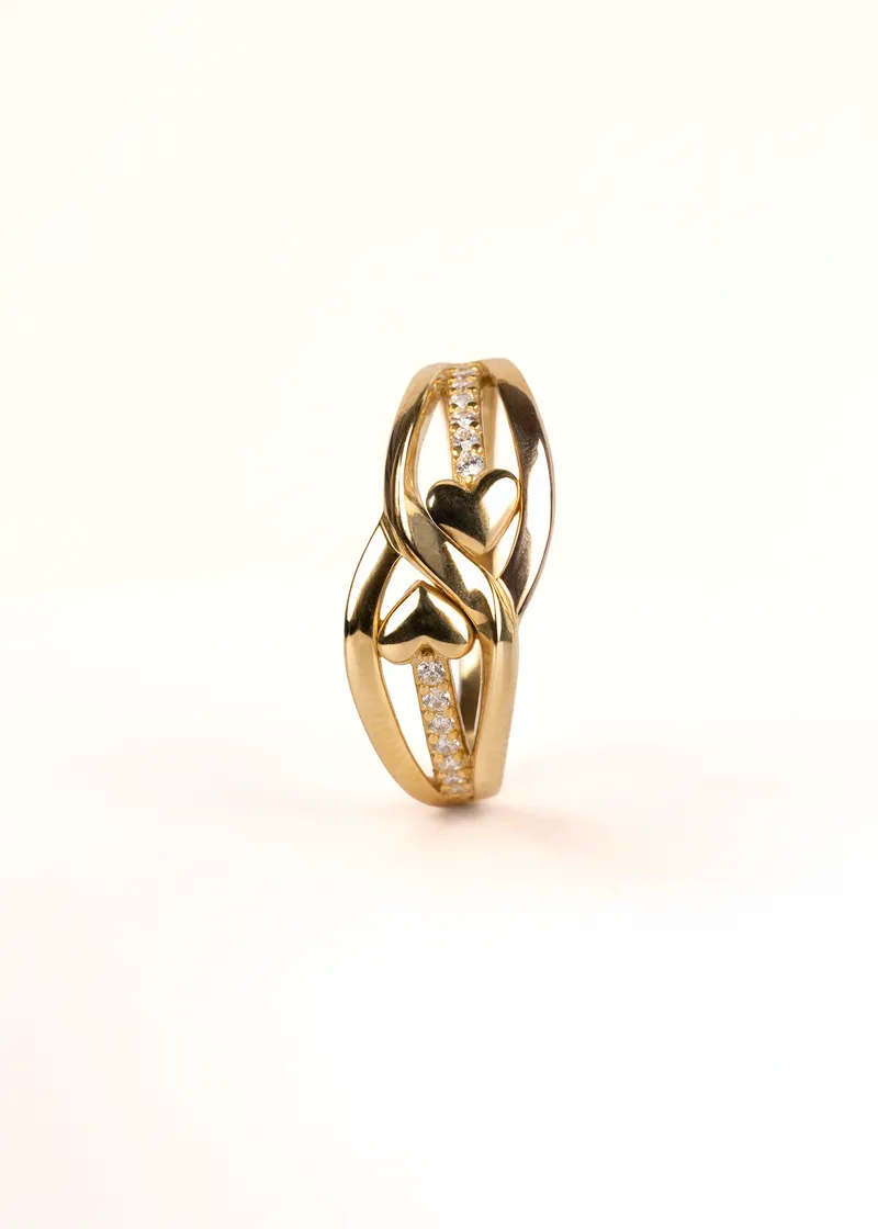 Intertwined Hearts Ring
